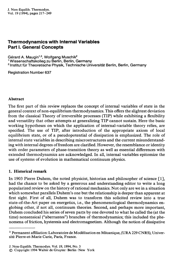 Thermodynamics: Concept Of Variational Calculus